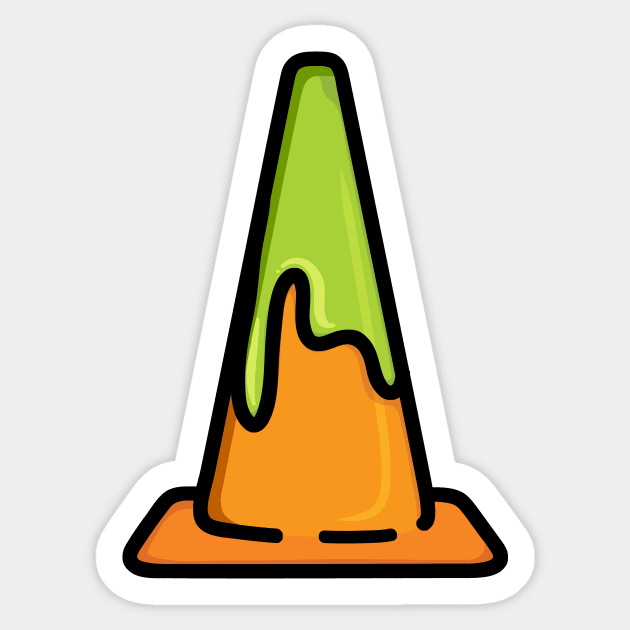 Slime cone Sticker by hoddynoddy
